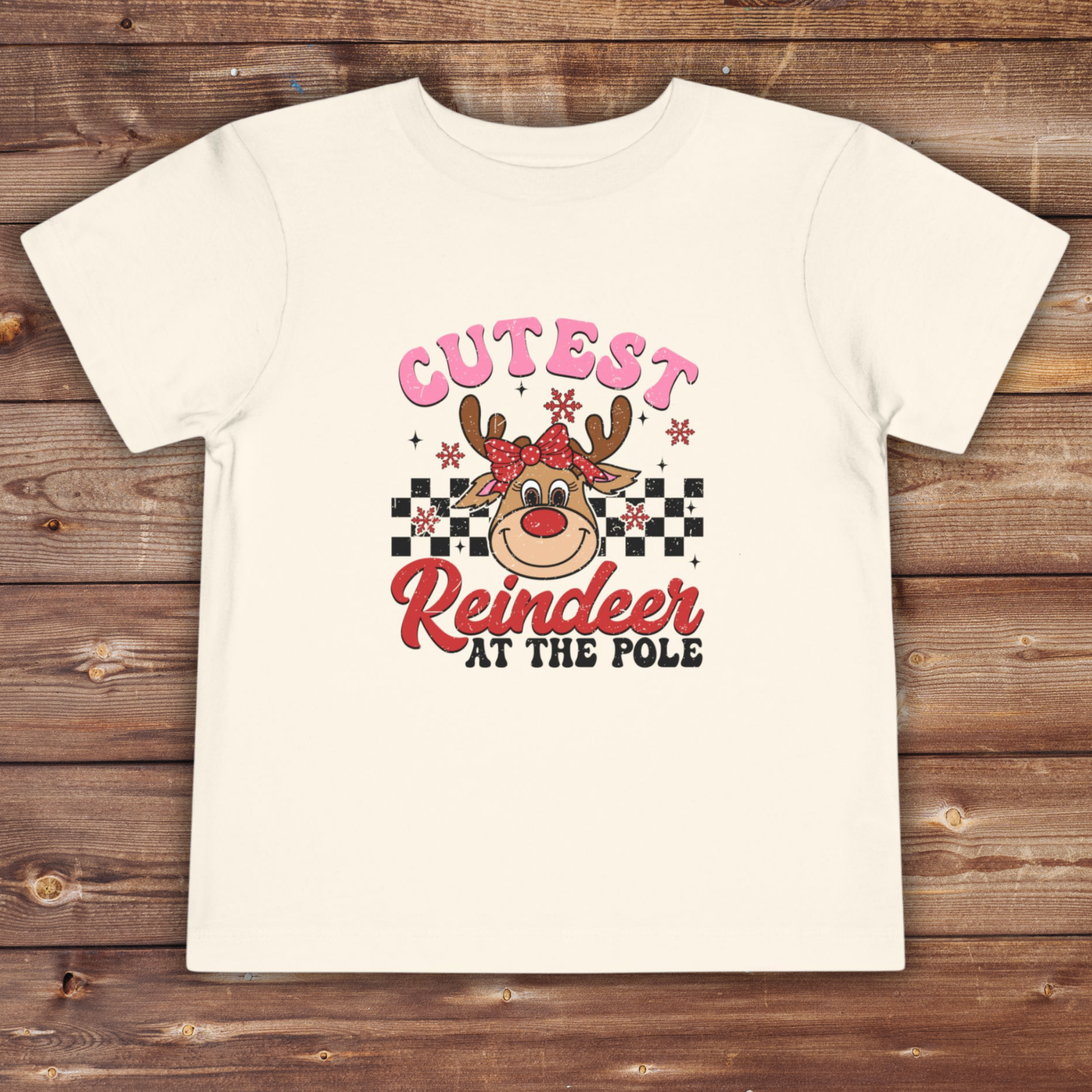 Cutest Reindeer Toddler Tee - Festive Holiday Shirt