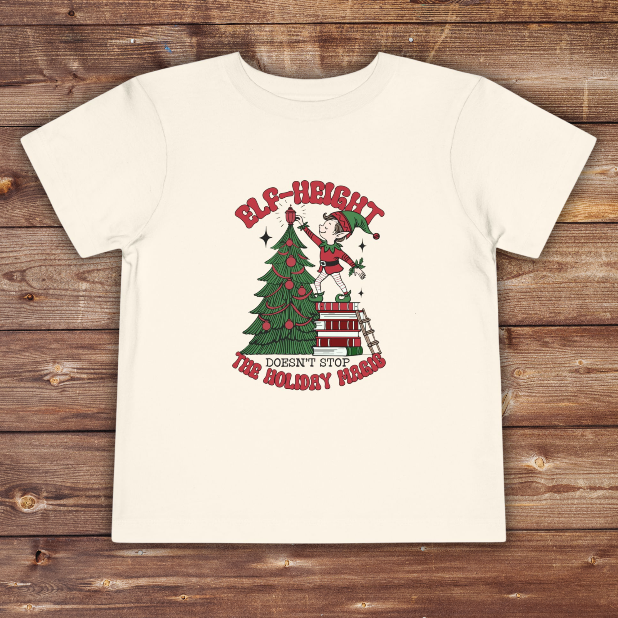 Toddler Christmas Tee - &quot;Elf-height&quot; Fun for Holiday Celebrations