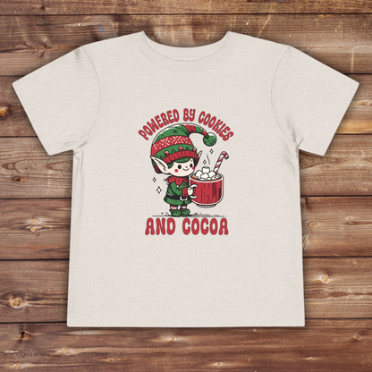 Powered by Cookies and Cocoa Toddler Short Sleeve Tee