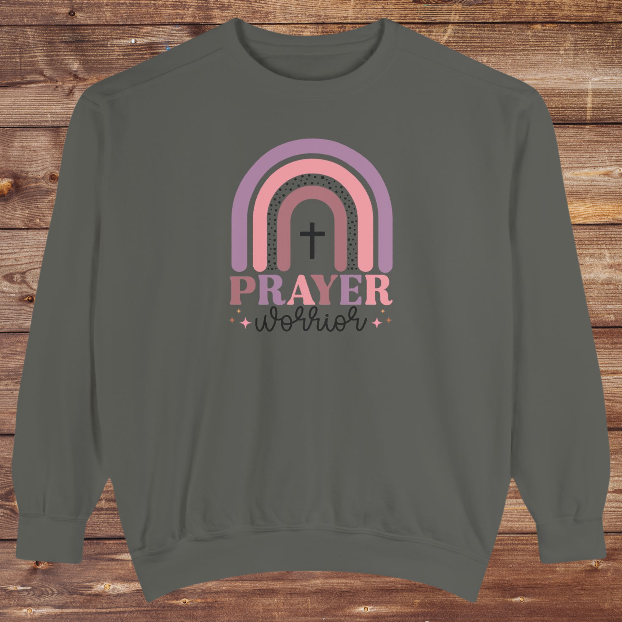 Prayer Warrior Garment-Dyed Unisex Sweatshirt