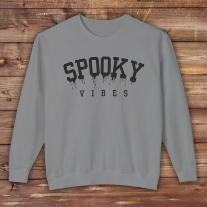 Spooky Vibes | Halloween Crewneck | Unisex Lightweight Crewneck Sweatshirt