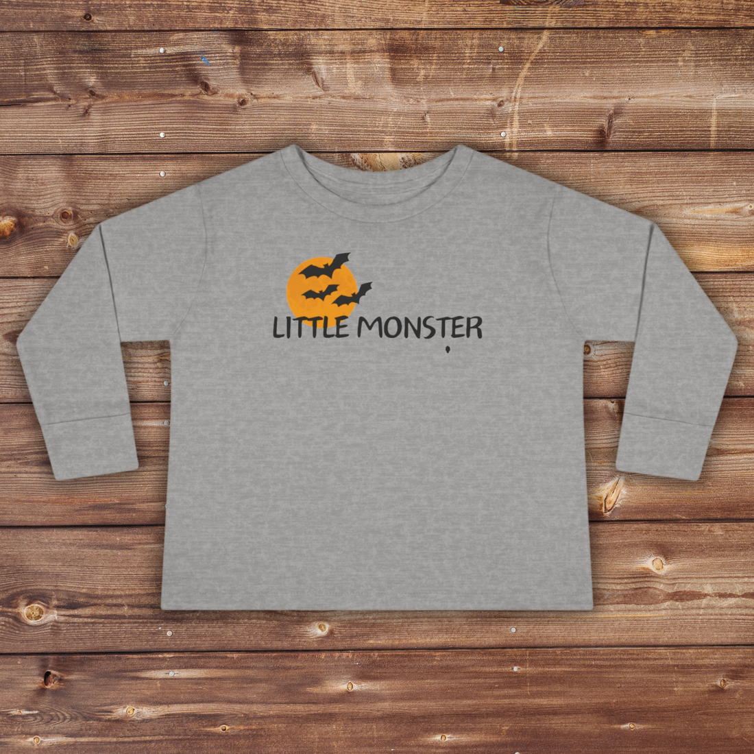 Little Monster Halloween Tee | Toddler Long Sleeve Tee