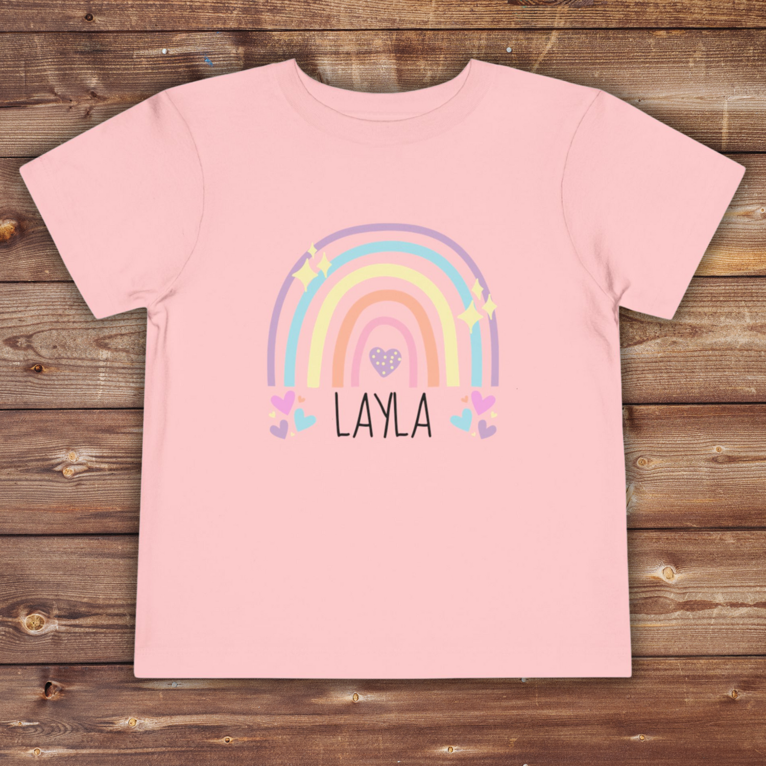 Custom Toddler Short Sleeve Tee | Rainbow Tee