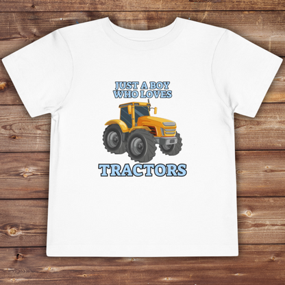 Just a Boy Who Loves Tractors T-shirt | Tractor Toddler Short Sleeve Tee