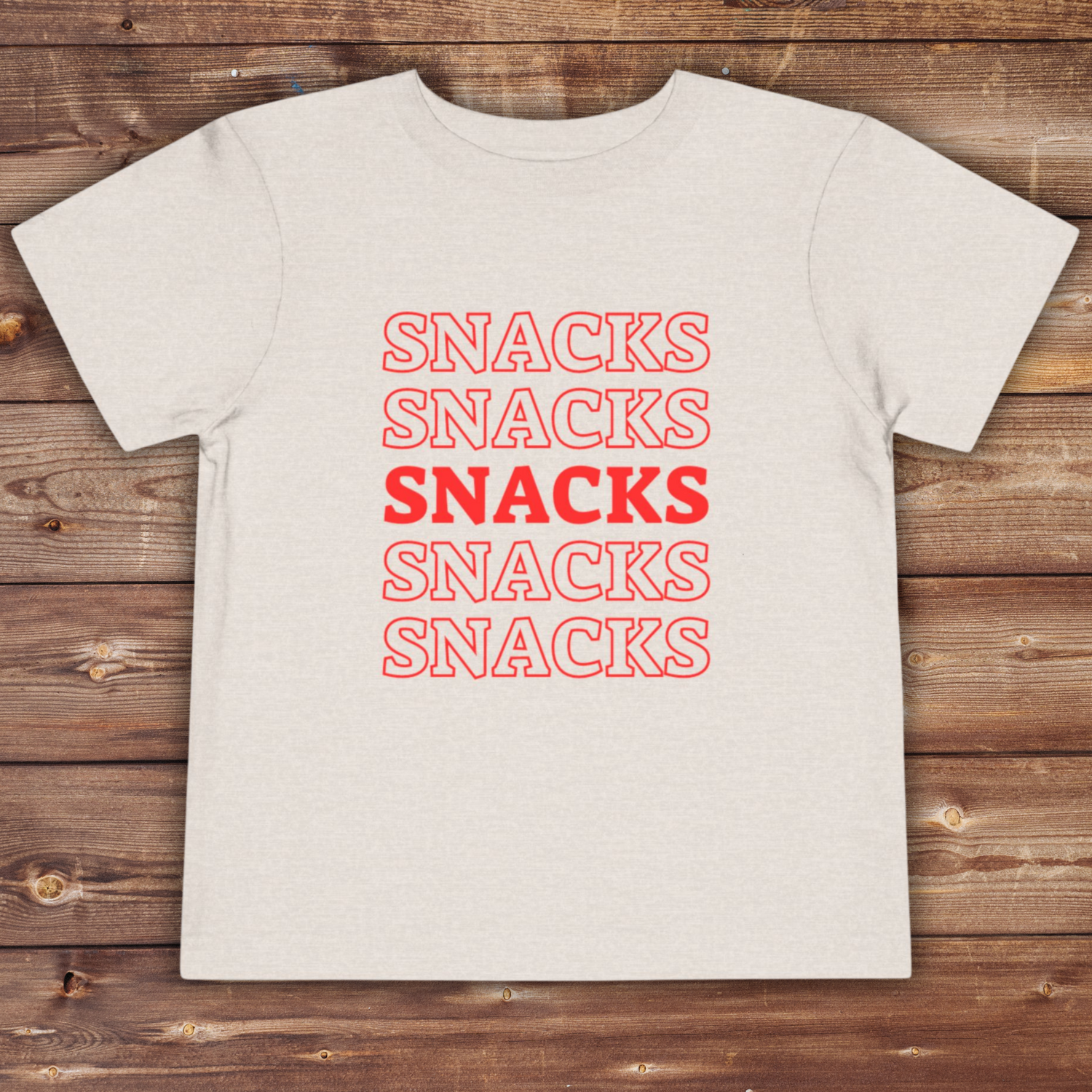 Snacks T-shirt | Cute Toddler Short Sleeve Tee