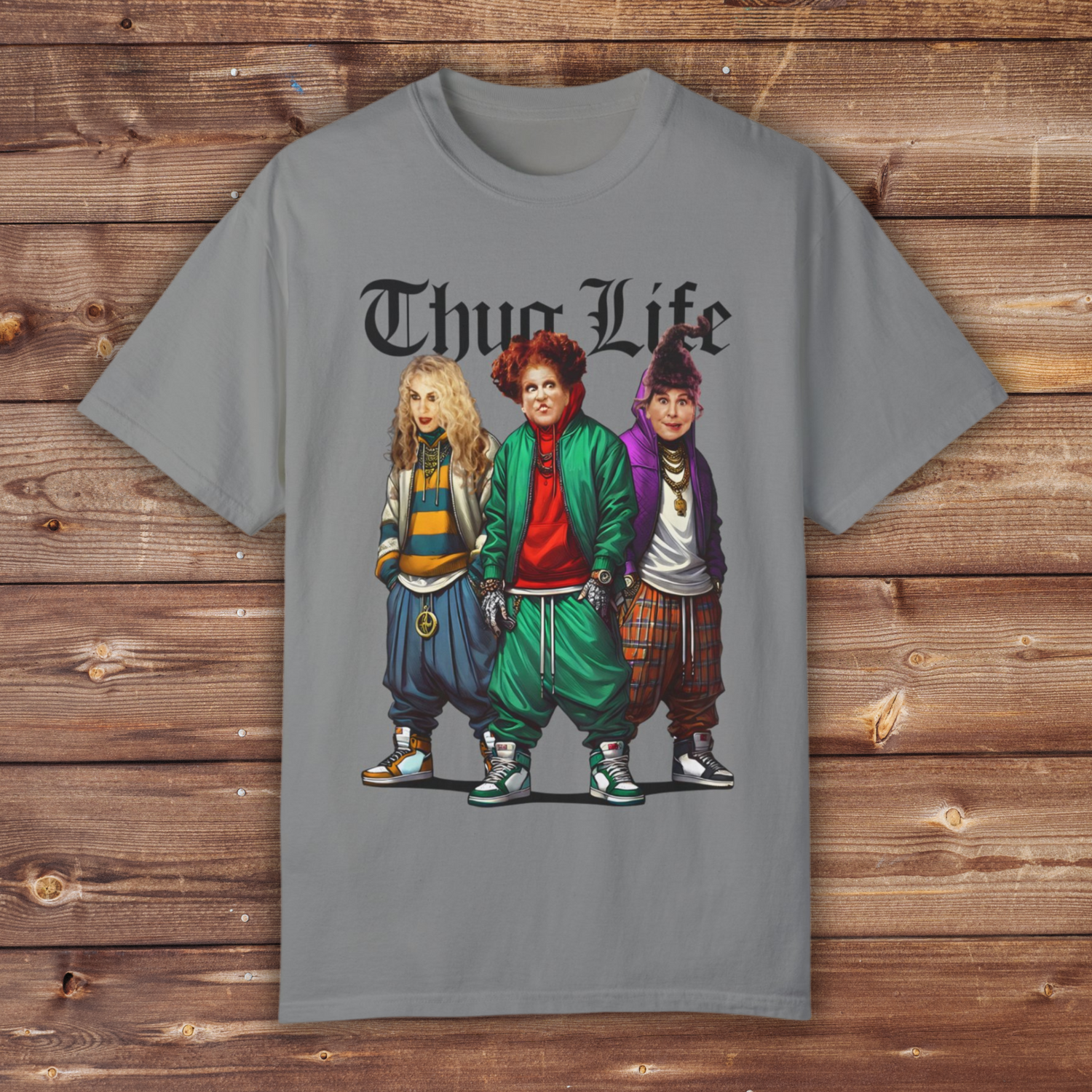 Hocus Pocus Thug Life Shirt | Funny Shirt | Halloween Shirt | Unisex Garment-Dyed T-shirt