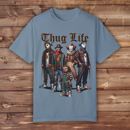 Horror Movie Shirt | Thug Life Horror Shirt | Unisex Garment-Dyed T-shirt